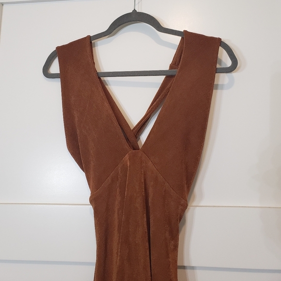 Wild Fable Copper Mini Dress Lined Stretchy Size Small Brand New W/Tags - Picture 2 of 10